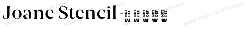 Joane Stencil字体转换